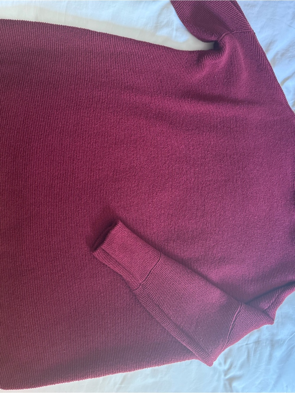 Free People Cozy Ribbed Turtleneck Sweater in Maroon